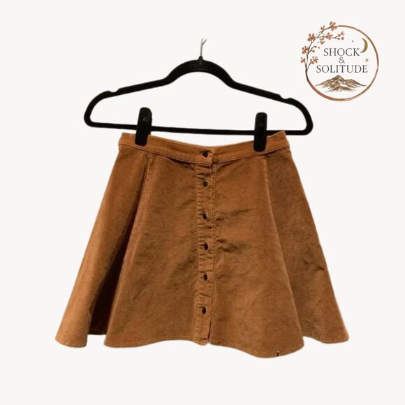 Brandy Melville Dresses & Skirts - Brandy Melville Corduroy Button-Front A-Line Skirt – Flared, Excellent Condition